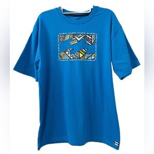 Billabong Super Soft T-shirt Men’s L Loungewear Blue Graphic Logo EUC